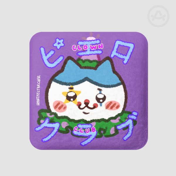 Hachiware Plush Badge (Clown Club)