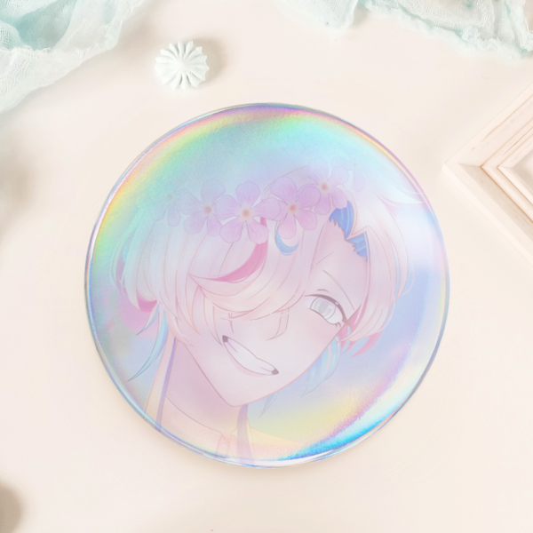 Utsugi Uyu by Space Boom - Round Badge - Stars Cafecito 2026