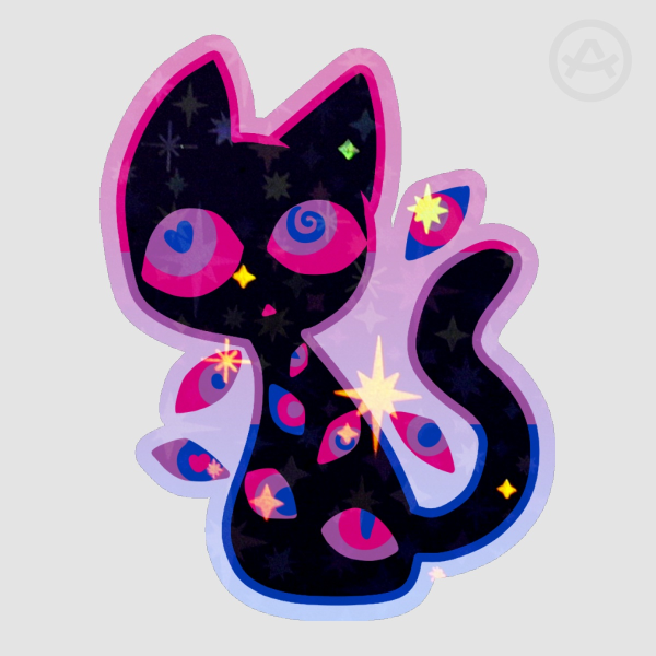 Bisexual Shadow Kitty Sticker