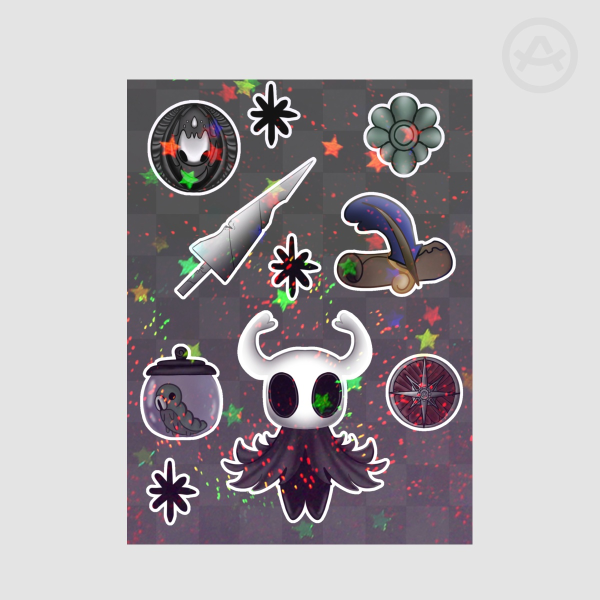 Hollowknight Holographic Stickersheet