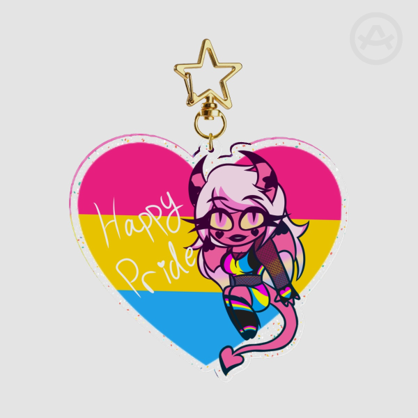 Verosika Mayday Pride Glitter Acrylic Keychains