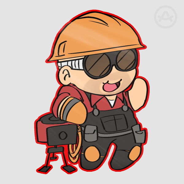 RED Engineer Chibi Sticker