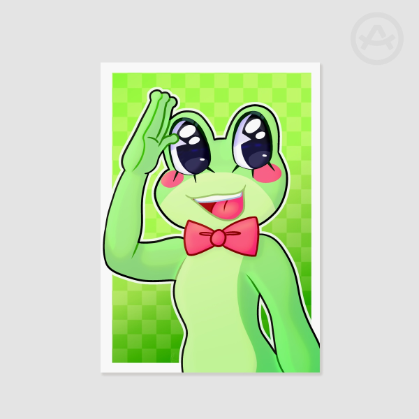 Ribbit A4 Art Print