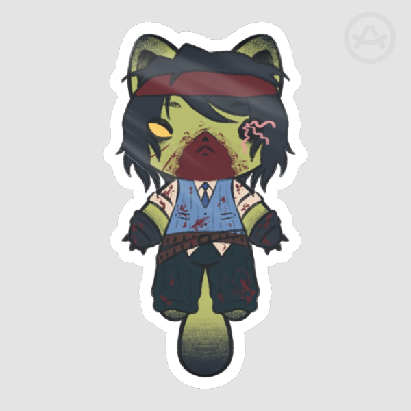 John 03 Cat Die Cut Stickers