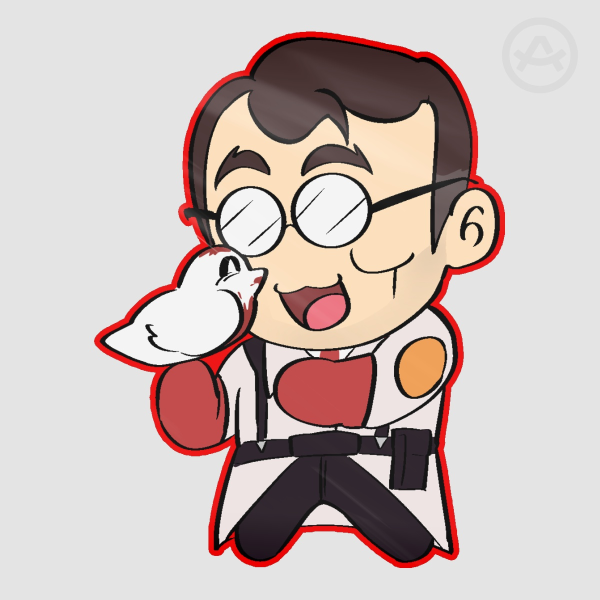 RED Medic Chibi Sticker