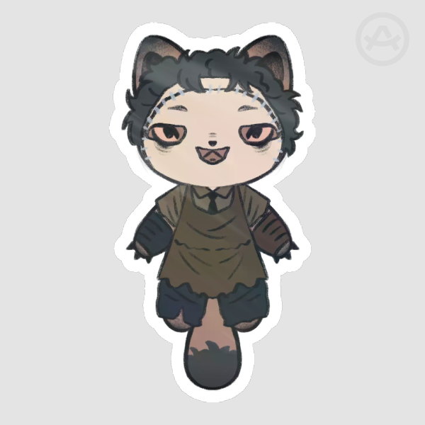 Leatherface Cat Die Cut Stickers