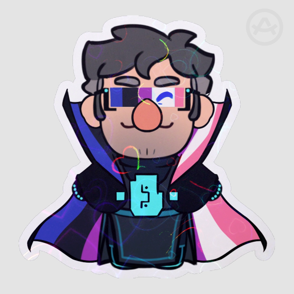 Megalomaniac Ford Pines Genderfluid Stickers