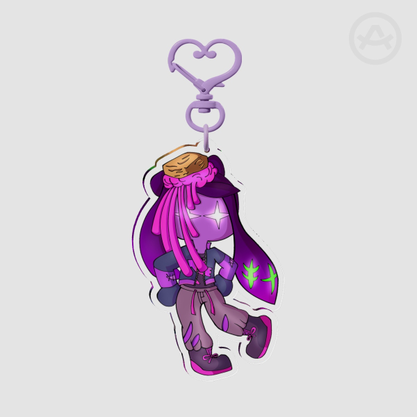 Purple IMPACTED Acrylic Keychain