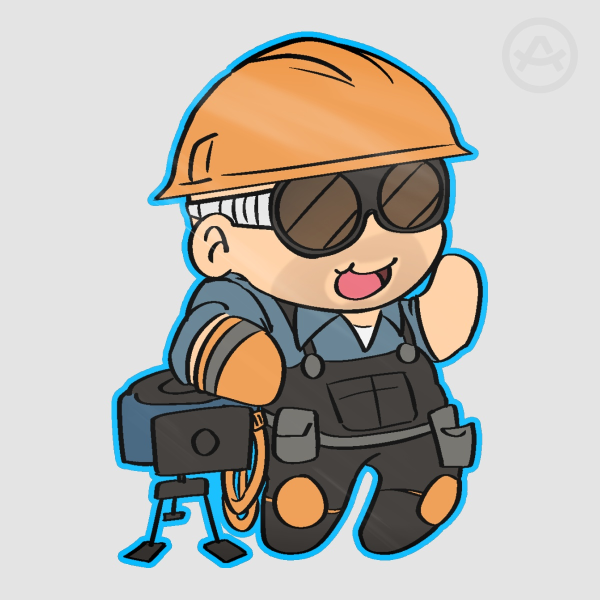 BLU Engineer Chibi Sticker