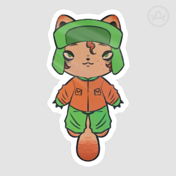 Kyle Cat Die Cut Stickers