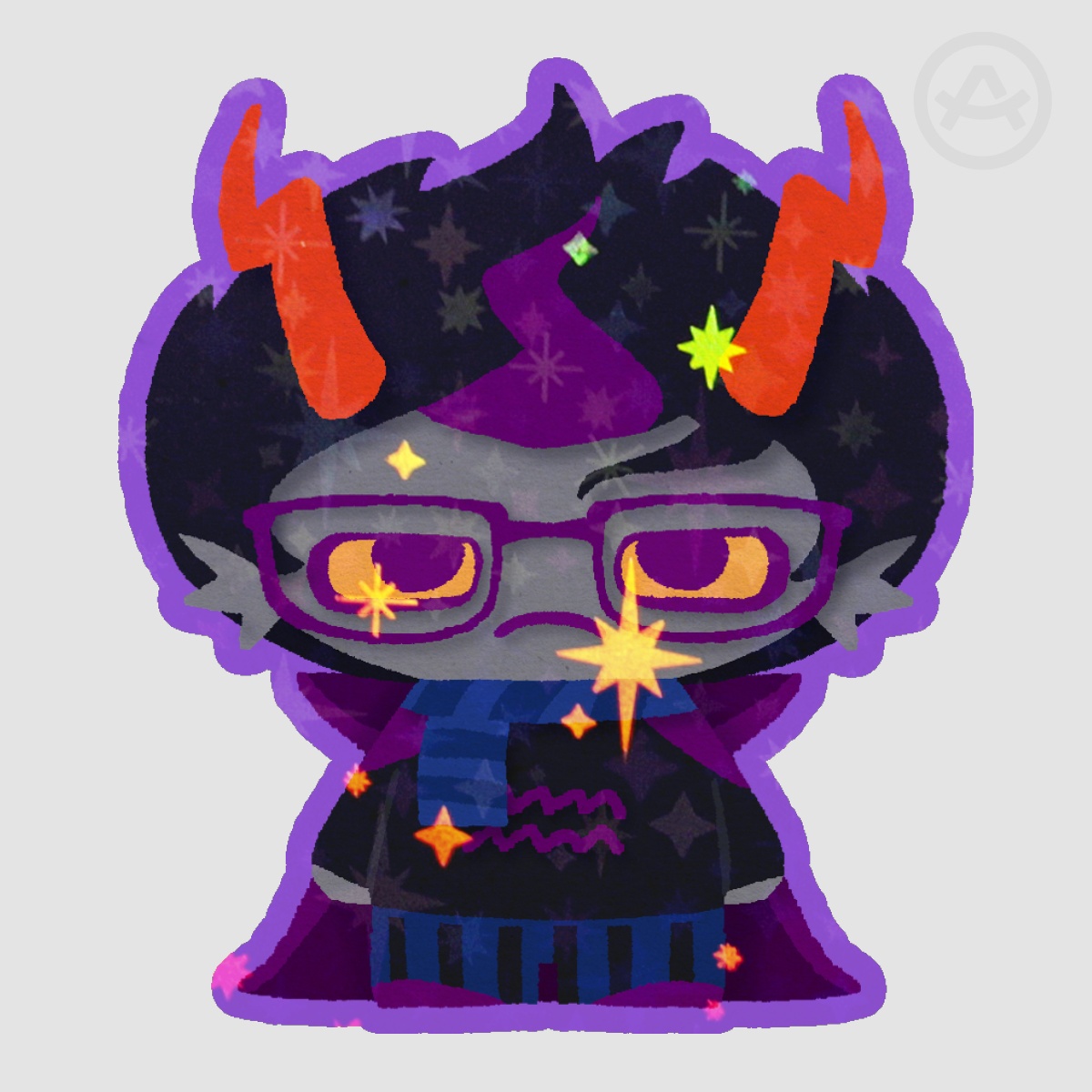 Eridan Glitter Sticker
