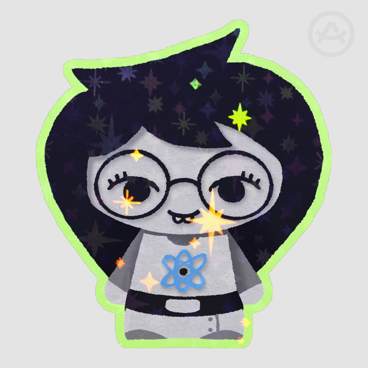 Jade Glitter Sticker