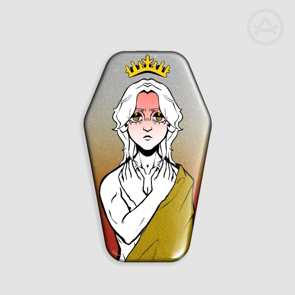 Le`Garde Fear and Hunger Coffin Shape Holographic Badges