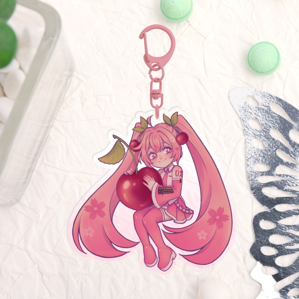 Sakura Miku Acrylic Keychain - Fruit ver