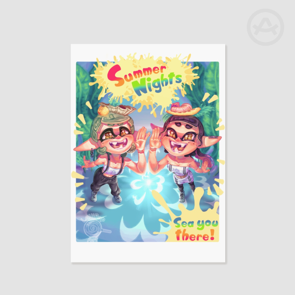 Squid Sisters Summer Nights Poster