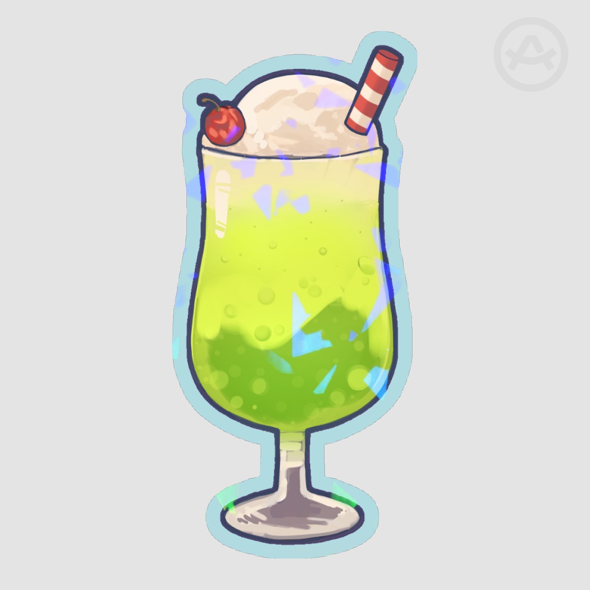 Melon Cream Soda Sticker