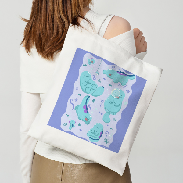 Pokemon | Quagsire Underwater Print | Totebag