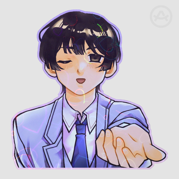 (Hetalia) japan blowing a kiss sticker