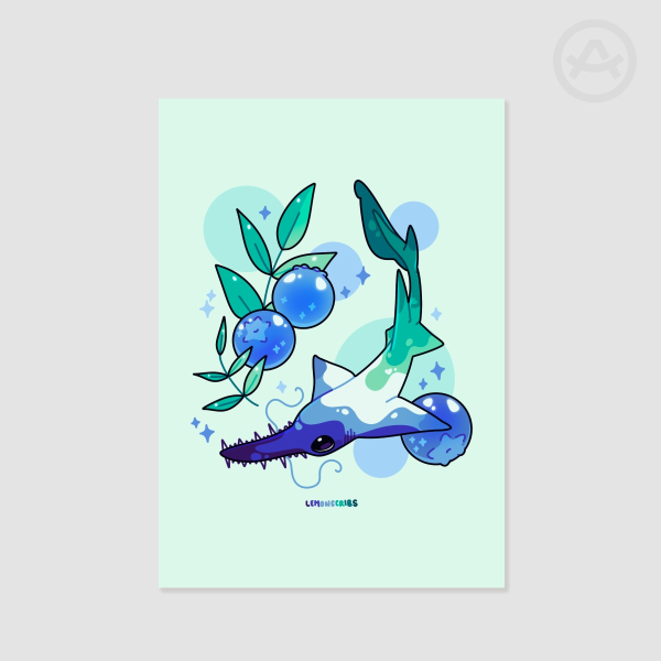 Gay Pride saw shark Print