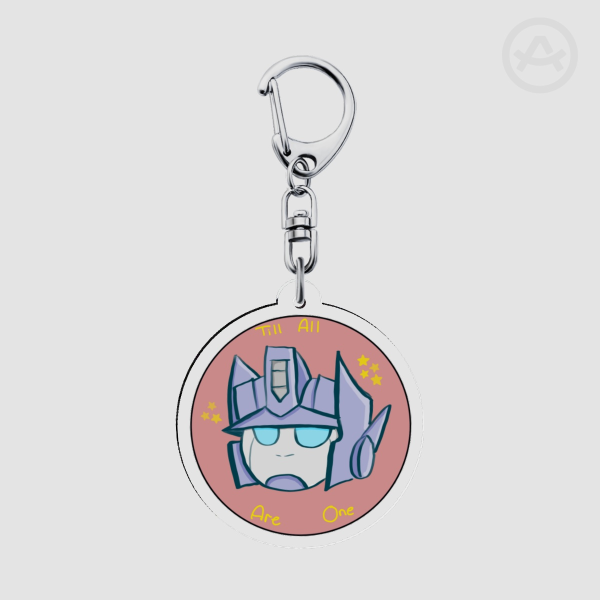Original and shattered glass key chain