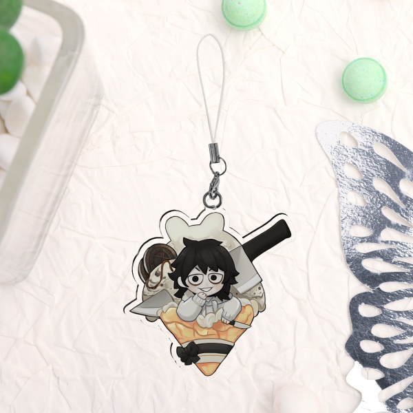 Jeff in A Crepe Acrylic Keychain