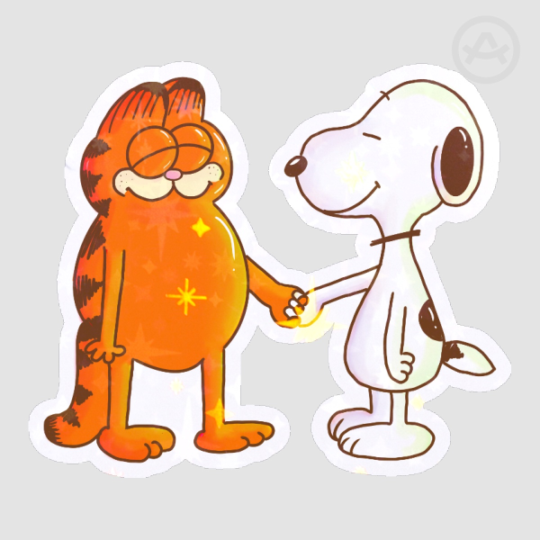 Garfield and Snoopy sticker
