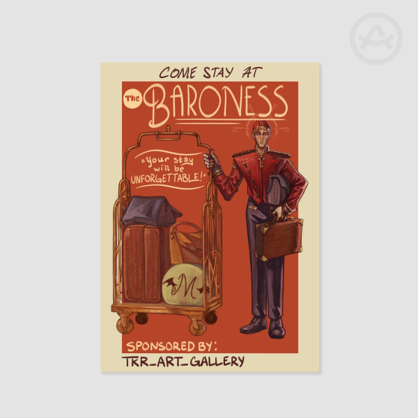 Come Stay At the Baroness Poster