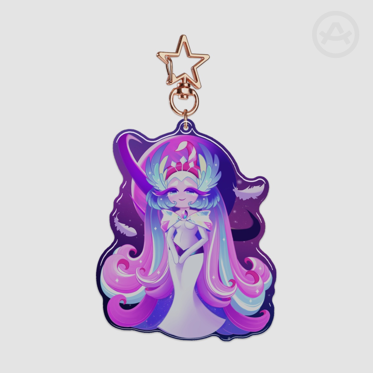 Sugar swan keychain (epoxy)