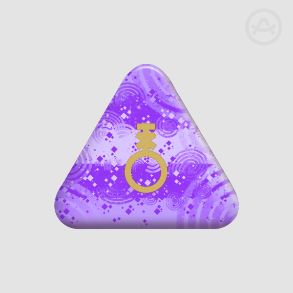 Transneutral Pride Flag Pin | Triangle Holographic Glitter Badge