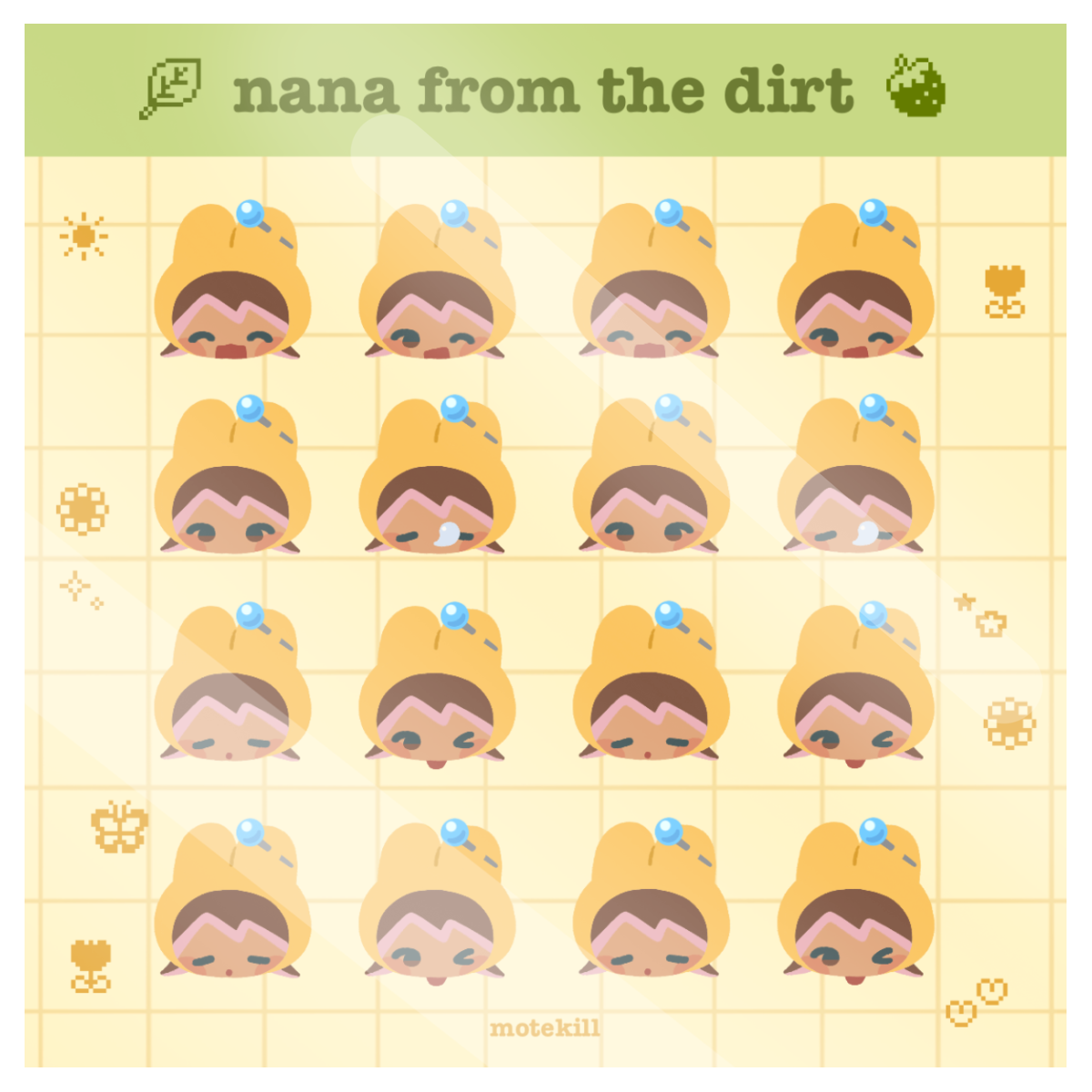 'nana from the dirt' sticker sheet