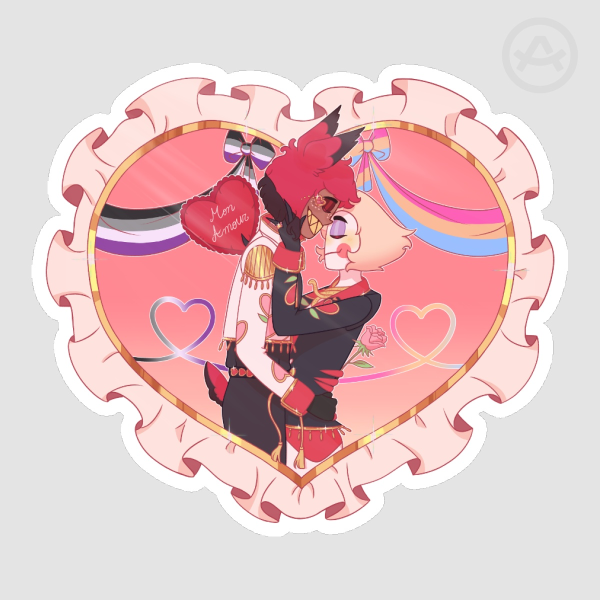 "Mon Amour" Radioapple pride ver. || Die Cut Sticker