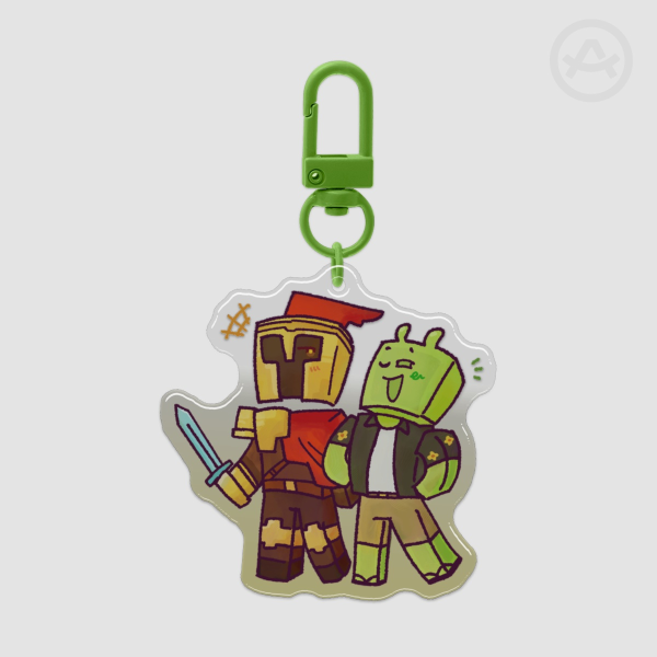 slimeknight Avery and Derlord3 derlord Minecraft Wifies Epoxy Acrylic Keychains