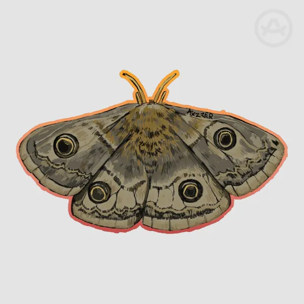 Moth sticker