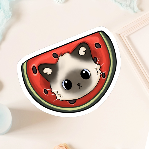 Watermelon Cat Sticker