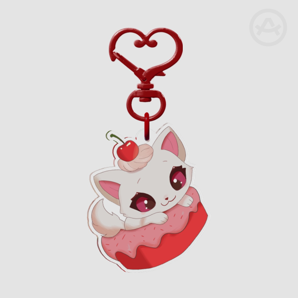 Cherry Kitty Acrylic Charm