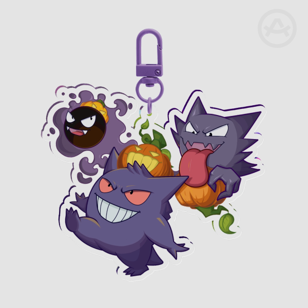 Halloween Genger Gastly Haunter Keychain