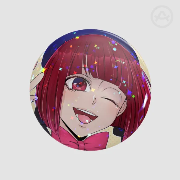 Kana Arima Holographic Button Pin