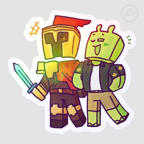 slimeknight Avery and Derlord3 derlord Minecraft Wifies sticker