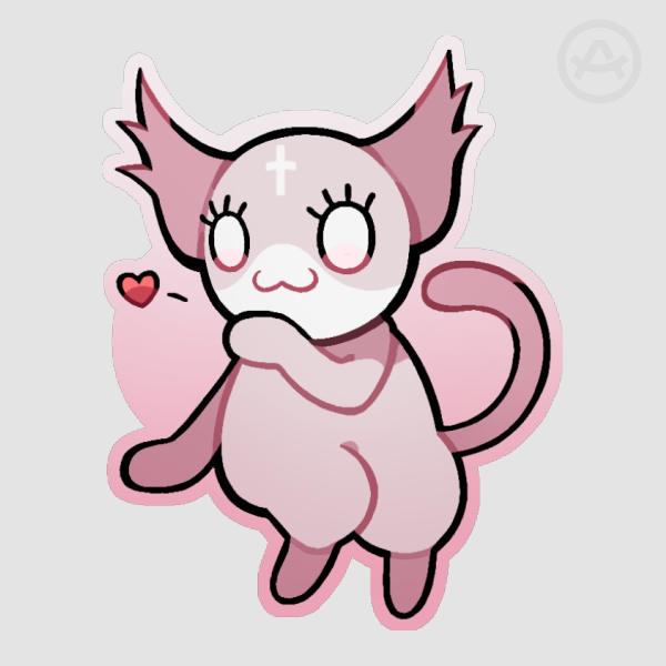 Marshmallow Die Cut Stickers (Mewgenics)