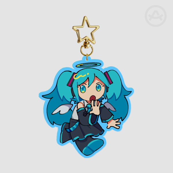 Angel Hatsune Miku - Colored Edge Acrylic Keychain (VOCALOID)