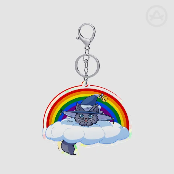 Pride Witch Kitty - Broken Glass Acrylic Keychains
