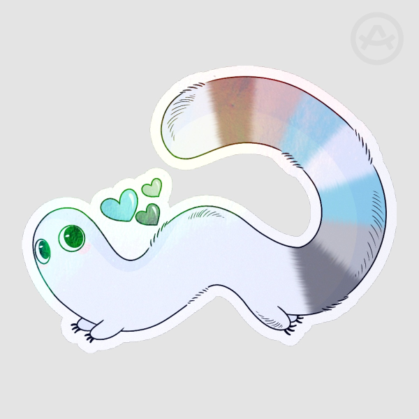 Demi boy pride brush buddy sticker!