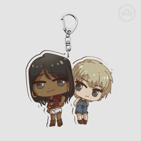 Chibi Michiko & Hatchin Keychain