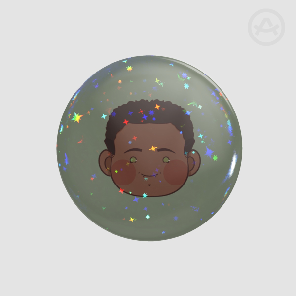 Louis button pin