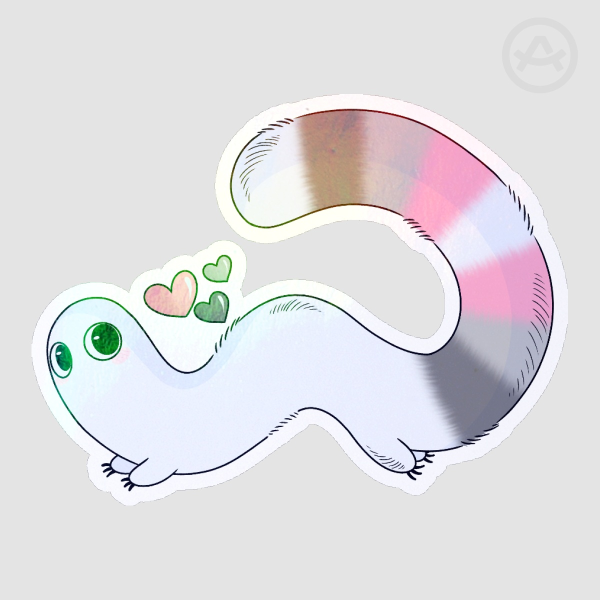 Demi girl pride brush buddy sticker!