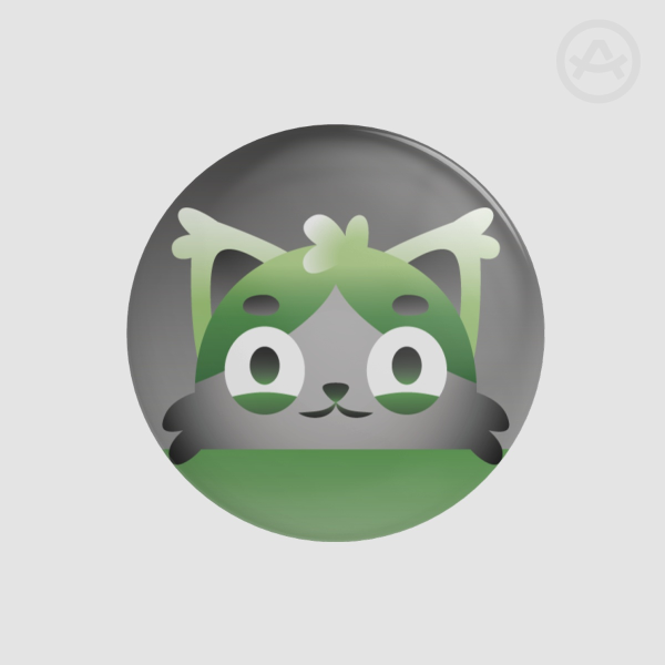 Rainbow Kitty Pin - Aromantic Demiromantic Agender Pride