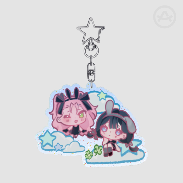 Mizi Sua Glitter Acrylic Keychains