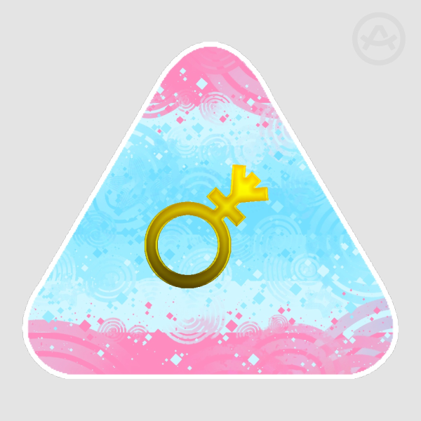 Transmasculine Pride Flag Sticker | Hot Foil Stamping Die Cut Sticker