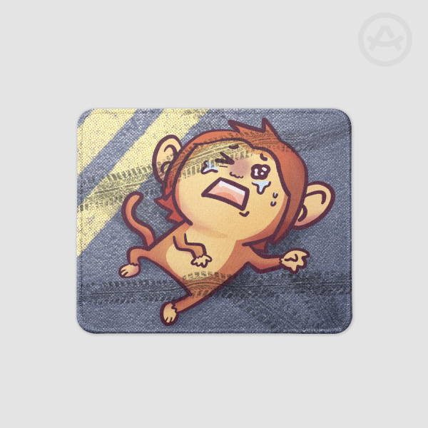 Run Monkey Over!! Square Mouse Pad