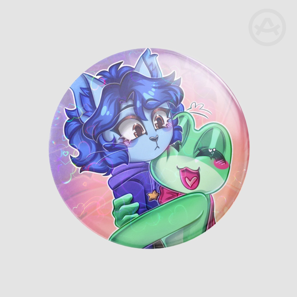 Kittyfrog badge pin
